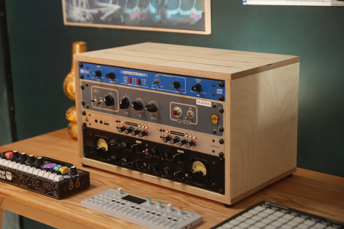 In Stock: 6U Studio Rack, 12" Deep, Natural + Vented Top
