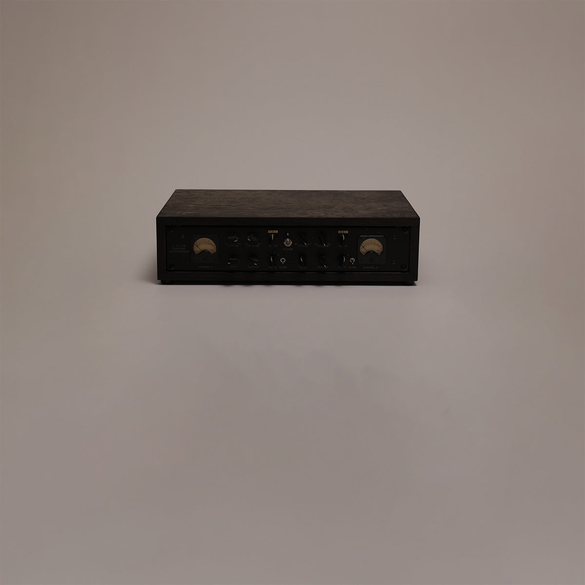 2U Charcoal studio rack, front view