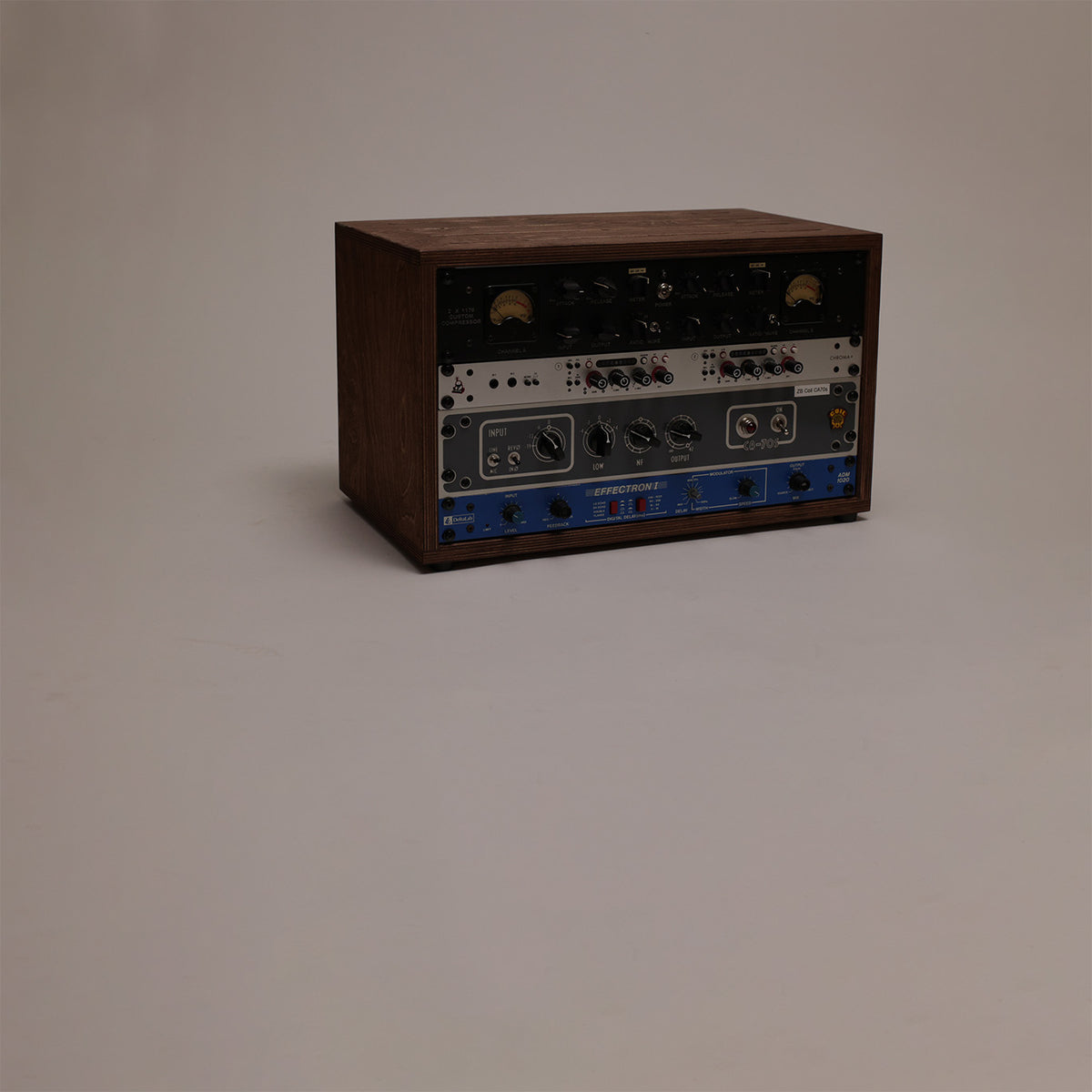 In-stock 6U studio rack, 12 inch deep, Chocolate