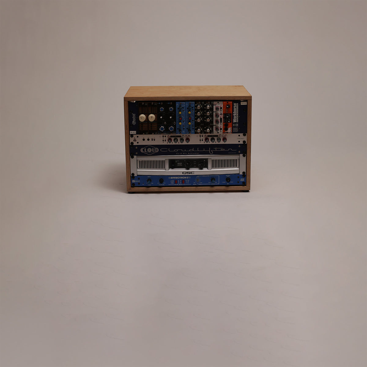 In-stock 8U studio rack, 12 inch deep, Natural