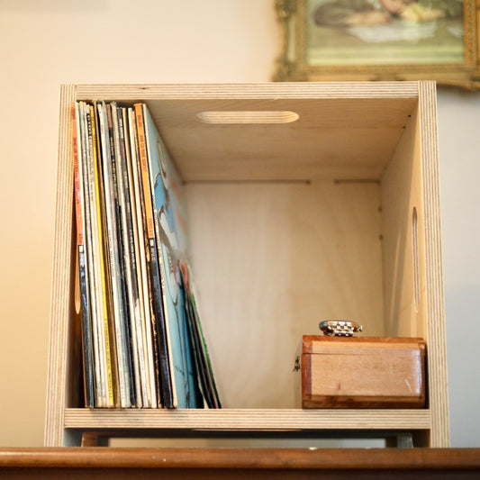 Stackable Record Storage Cubby