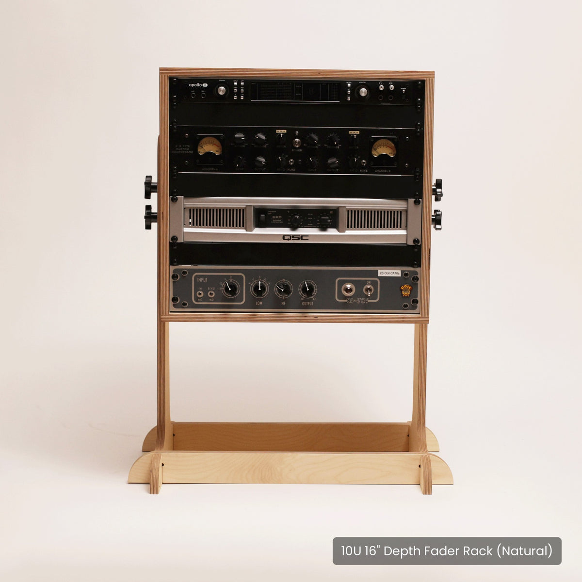 The Fader adjustable studio rack stand, front view