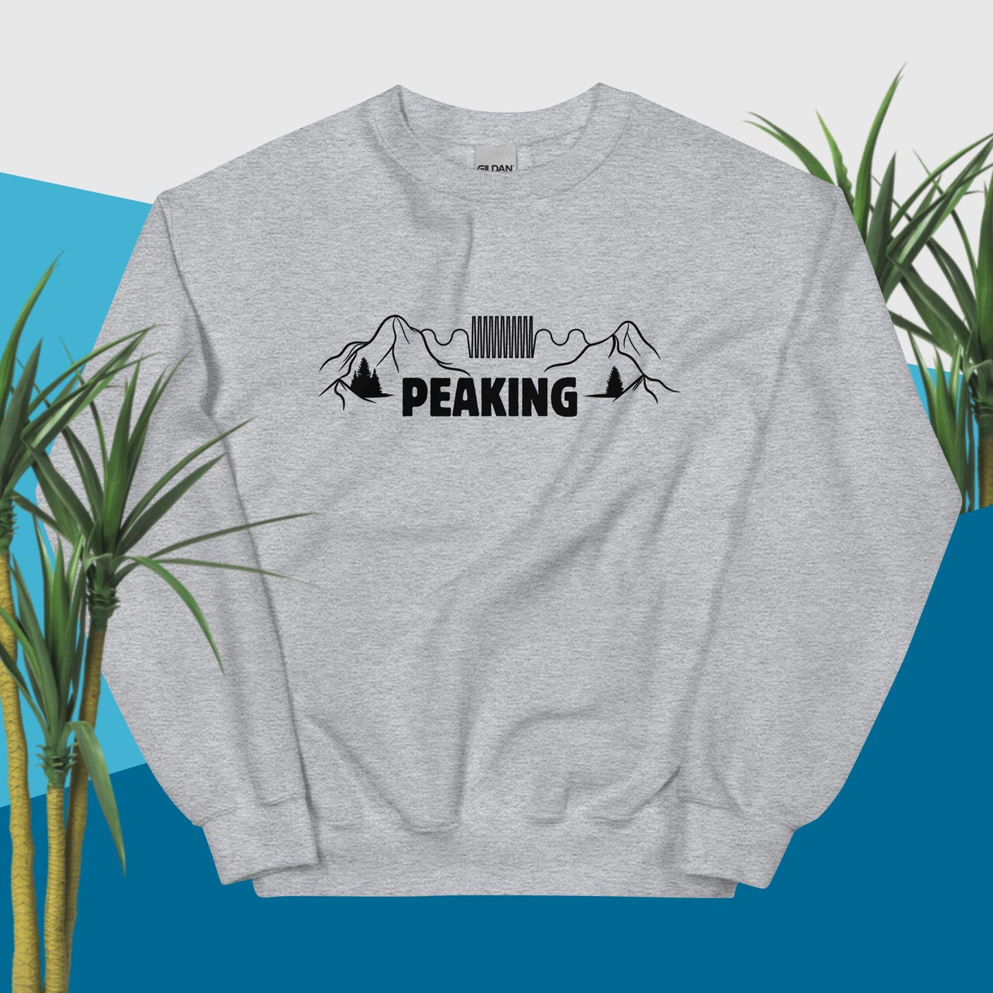 "Peaking" Pun Crew Neck Sweatshirt