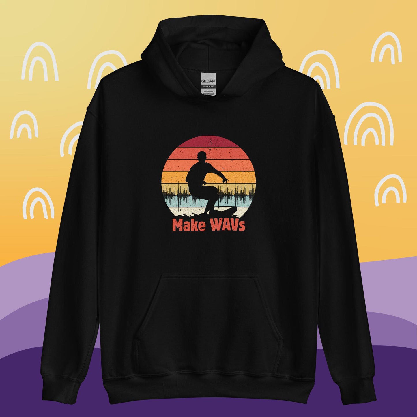 Surfing WAVs Heavyweight Hoodie