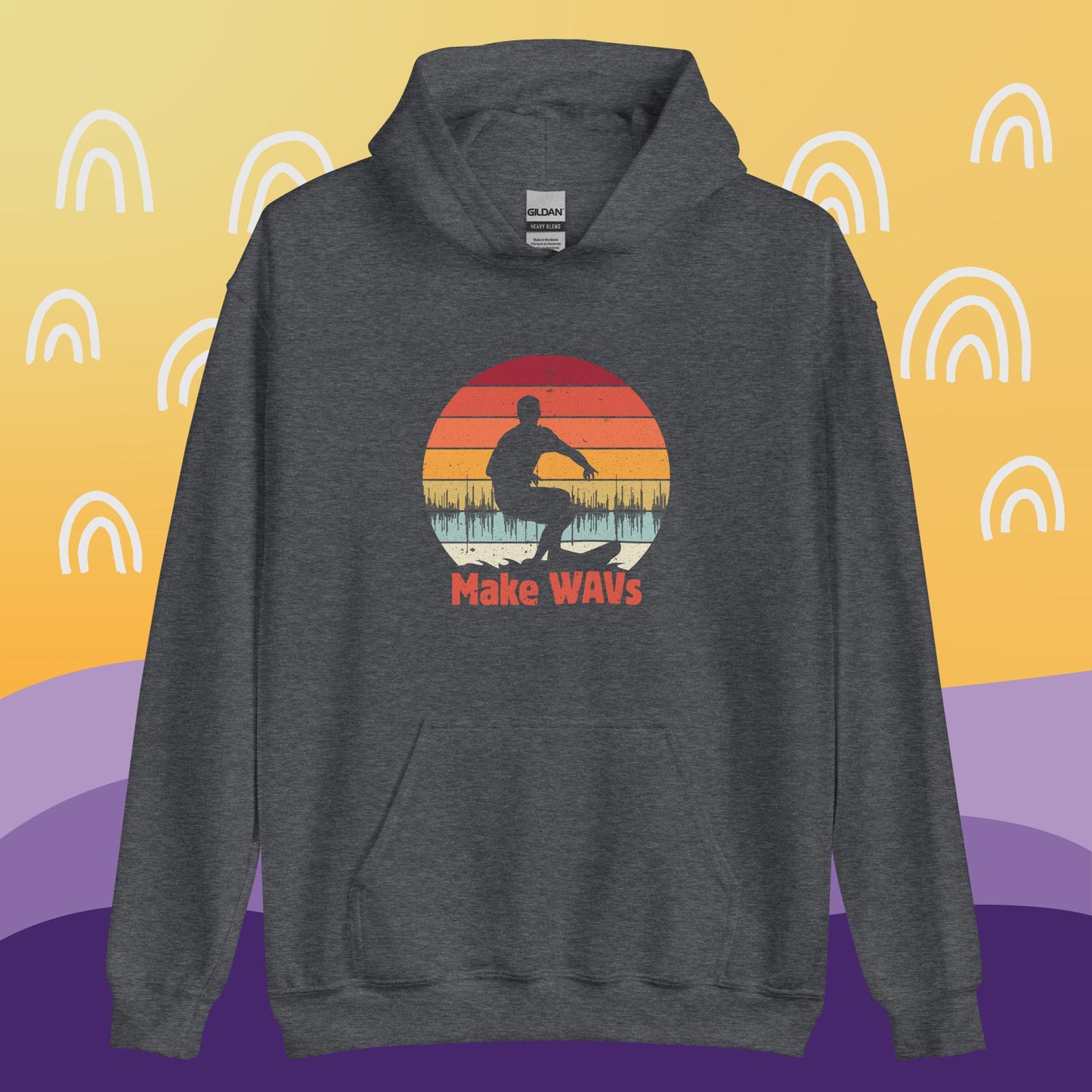 Surfing WAVs Heavyweight Hoodie