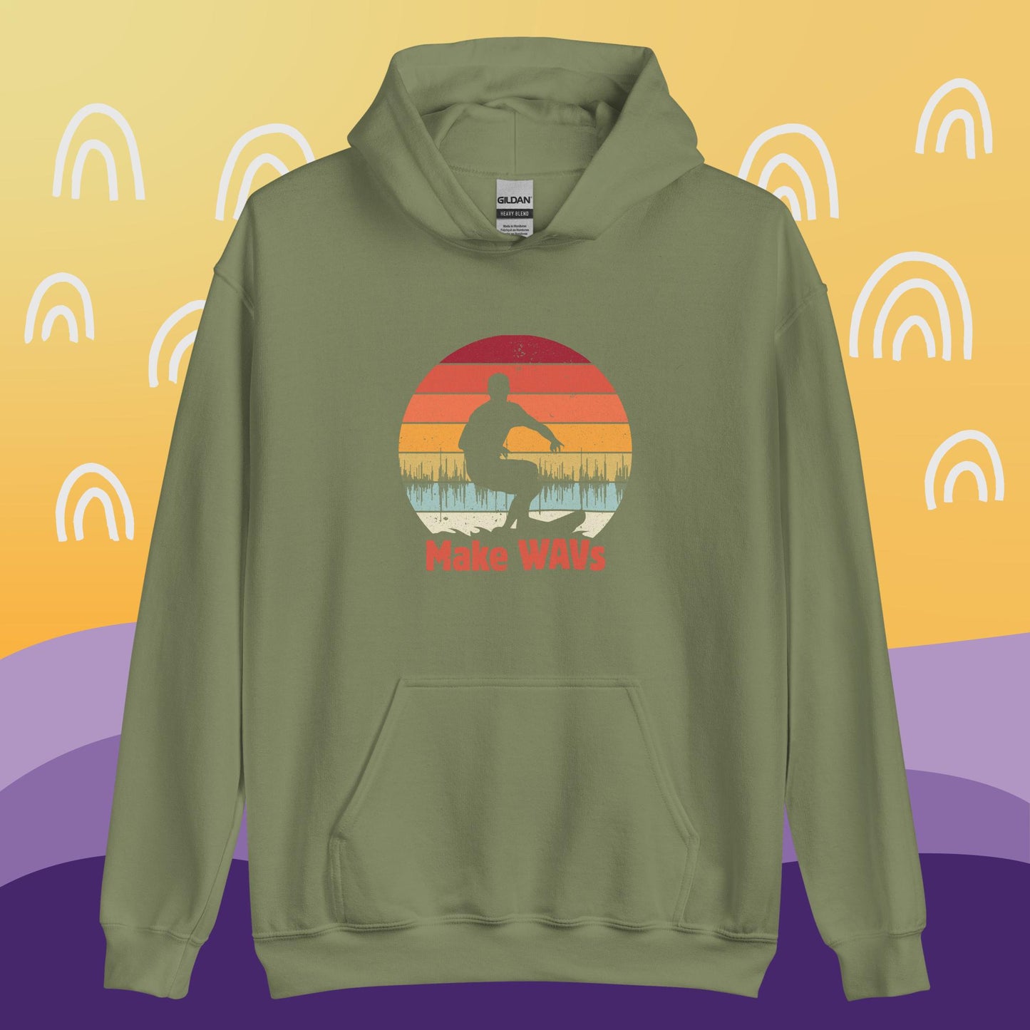 Surfing WAVs Heavyweight Hoodie